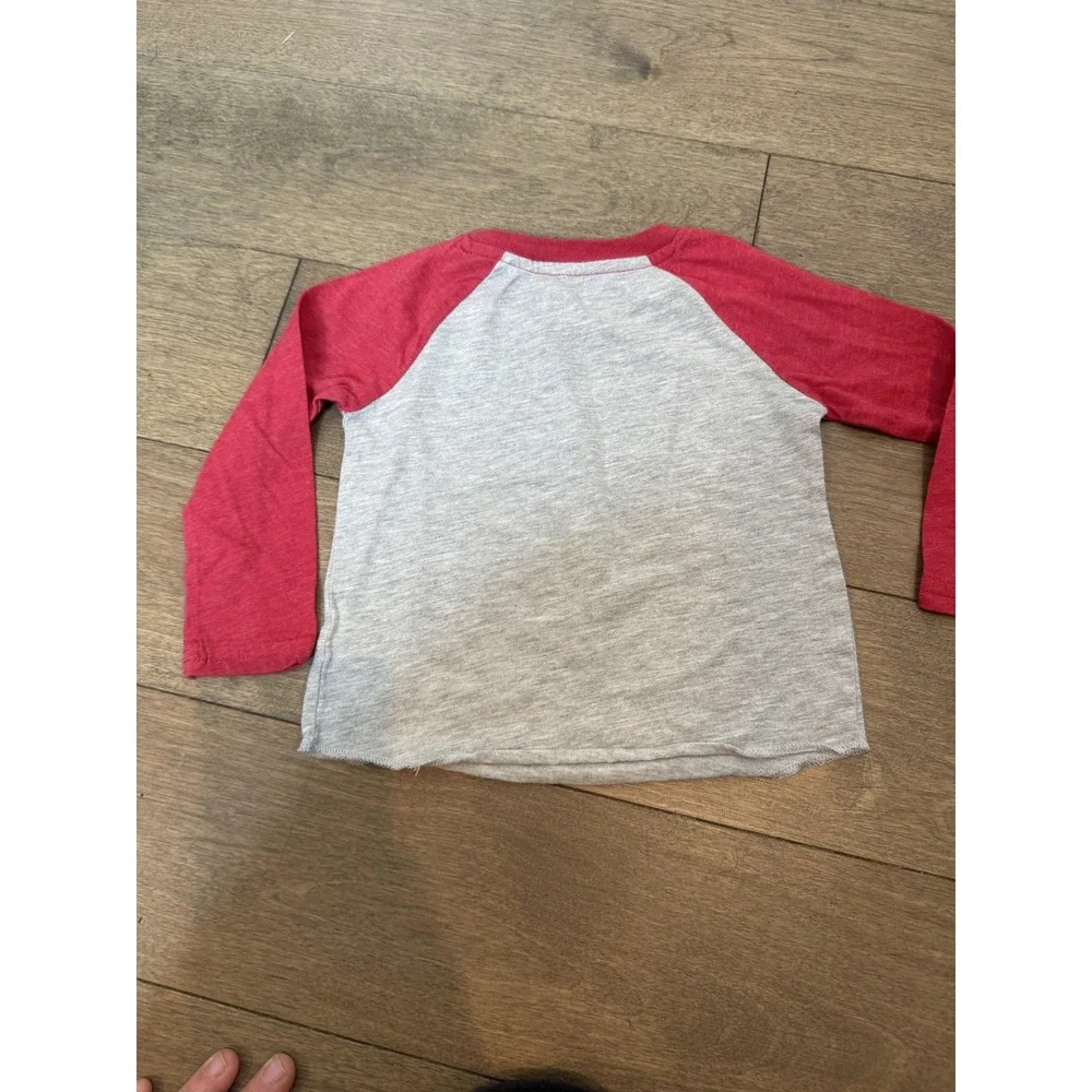Sublime Shirt Infant 12M Gray Red Raglan Baseball Long Sleeve Sun Graphic Band‎